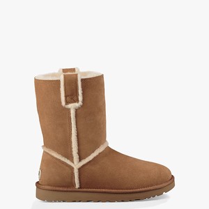 Ugg Classic Short Spill Seam Klassiska Stövlar Dam Bruna (367982BCH)